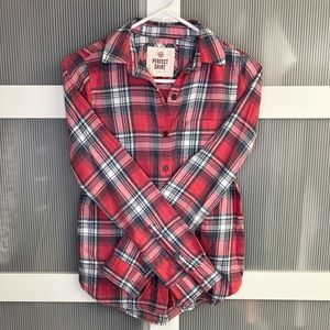 Women’s Red Flannel Button Up Shirt
